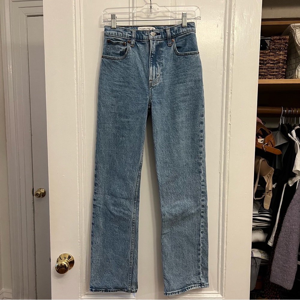 Abercrombie & Fitch Light Blue Straight Leg Jeans